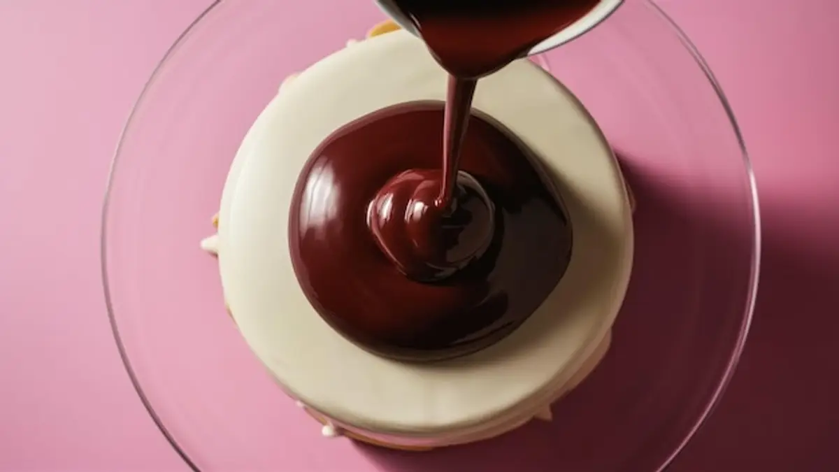 ganache chocolat lisse brillante gâteau